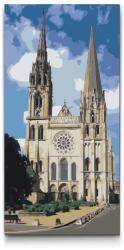 Festés számok szerint - Chartres-i székesegyház - Franciaország Méret: 40x80cm, Keretezés: Műanyagtáblával