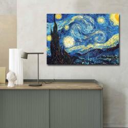 Canvart Tablou Canvas Van Gogh Noapte instelata, Multicolor, 100x70 cm (249CVT1560)