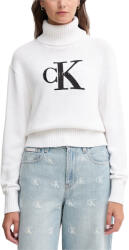 Calvin Klein Pulover Chenille Monologo LV047D354G YAA brilliant white