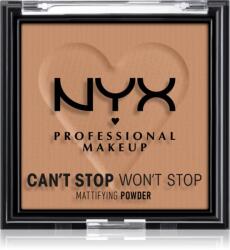 NYX Professional Makeup Can't Stop Won't Stop Mattifying Powder pudra matuire culoare 07 Caramel 6 g