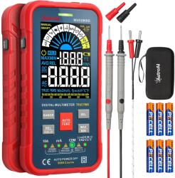 AstroAI multimetru digital astroai mus10krd, 10000 counts, smart auto, trms auto-ranging, display color, masurare continuitate, temperat (95-MUS10KRD)