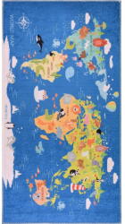Vitaus Син детски килим подходящ за пране 160x230 cm Animal Atlas - Vitaus (KRN-KID-2013-160x230)