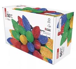 EMOS D5ZM01 LED karácsonyi fényfüzér - tobozok Retro 9.8m 3.6W | 50 LED | IP44 - 8 mód, többszínű, zöld