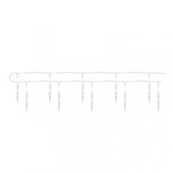 EMOS DCGW04 LED karácsonyi fényfüzér - jégcsapok 1, 7 m 1, 2W | 2xAA - hideg fehér, időzítő, átlátszó