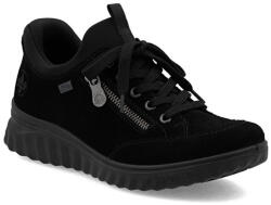 RIEKER Ready2GO női fekete bebújós bőr sneaker félcipő 59052-00
