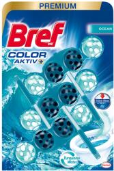 Bref Color Aktiv WC-tisztító blokk, Ocean, 3 x 50 g