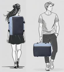 Enrico Benetti BERGEN, sötétkék fedélzeti utazó laptoptartós hátizsák 15, 6" 56004-257