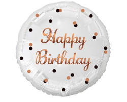 GoDan S. A Happy Birthday fólia lufi, 18"/45cm, gömb