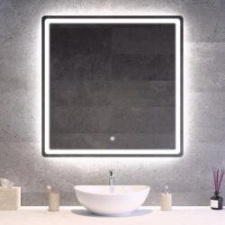 Welland Fürdőszobai LED tükör 80x80cm | Fényerő és színhőmérséklet szabályozás | Welland Type20V (INS-14398080)