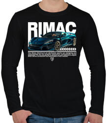 printfashion Rimac Nevera - Férfi hosszú ujjú póló - Fekete (17588960)