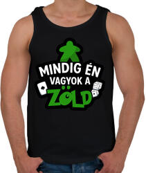printfashion Mindig én vagyok a zöld - Férfi atléta - Fekete (17600157)