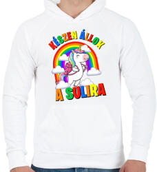 printfashion Készen állok a sulira - Férfi kapucnis pulóver - Fehér (17682631)