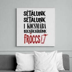 printfashion Sétálunk sétálunk - Vászonkép - Fehér (17668180)