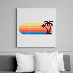 printfashion Summer palm - Vászonkép - Fehér (17591146)