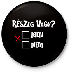 printfashion Részeg vagy? - fehér - Kitűző, hűtőmágnes - Fekete (17681221)