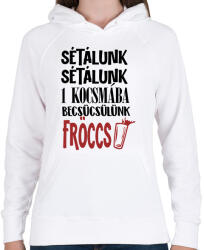printfashion Sétálunk sétálunk - Női kapucnis pulóver - Fehér (17667830)