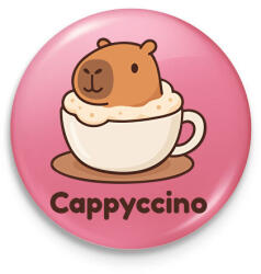 printfashion Cappyccino - Kitűző, hűtőmágnes - Rózsaszín (17628041)