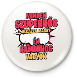 printfashion SZUPERHŐS KAMIONOS - Kitűző, hűtőmágnes - Fehér (17613597)