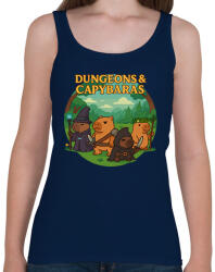 printfashion Dungeons & Capybaras - Női atléta - Sötétkék (17616859)