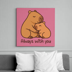 printfashion Mindig veled - Vászonkép - Rózsaszín (17642535)