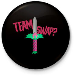 printfashion Squid game team swap - Kitűző, hűtőmágnes - Fekete (17597887)