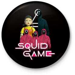 printfashion Squid game - Kitűző, hűtőmágnes - Fekete (17597437)