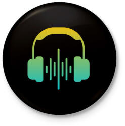 printfashion Zene - Kitűző, hűtőmágnes - Fekete (17594287)