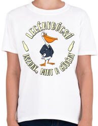 printfashion Legénybúcsú iszunk mint a gödény - Gyerek póló - Fehér (17630404)