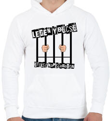 printfashion LEGÉNYBÚCSÚ UTOLSÓ NAP SZABADON - Férfi kapucnis pulóver - Fehér (17626747)
