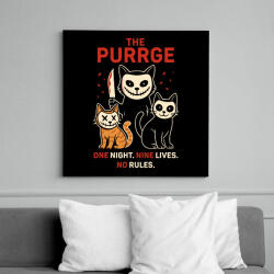 printfashion The Purrge - Vászonkép - Fekete (17656481)