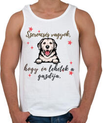 printfashion kutya fej - Férfi atléta - Fehér (17651090)