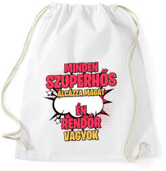 printfashion SZUPERHŐS RENDŐR - Sportzsák, Tornazsák - Fehér (17610430)