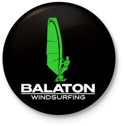 printfashion Balaton windsurfing - Kitűző, hűtőmágnes - Fekete (17631618)