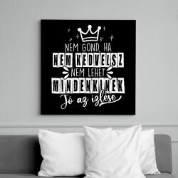 printfashion Nem gond ha nem kedvelsz - Vászonkép - Fekete (17689331)