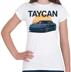 printfashion Porsche Taycan - Női póló - Fehér (17686247)