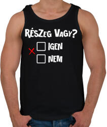 printfashion Részeg vagy? - fehér - Férfi atléta - Fekete (17680791)