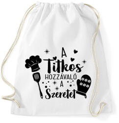 printfashion A titkos hozzávaló a szeretet - Sportzsák, Tornazsák - Fehér (17691714)