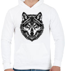 printfashion farkas - Férfi kapucnis pulóver - Fehér (17642581)