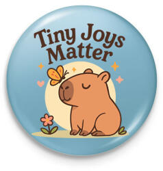 printfashion Az apró örömök is számítanak - Kitűző, hűtőmágnes - Világoskék (17614989)