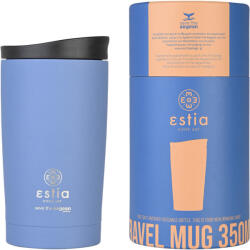 Estia Home Art Travel Mug Save The Aegean Reciclabil Pahar Termos Oțel Inoxidabil Fără BPA 350ml Albastru Denim 01-20378 (01-20378)