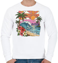 printfashion Nyár - Férfi pulóver - Fehér (17591189)