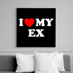 printfashion I love my ex - Vászonkép - Fekete (17667281)