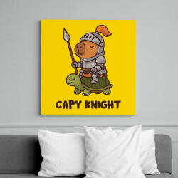 printfashion Capy knight - Vászonkép - Sárga (17639088)