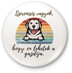 printfashion Szerencsés vagyok4 - Kitűző, hűtőmágnes - Fehér (17656020)