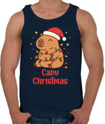printfashion Capy Christmas - Férfi atléta - Sötétkék (17650192)
