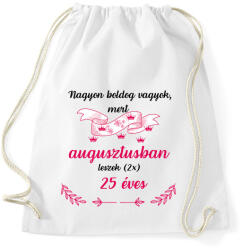 printfashion 50. (225) szülinap ápr. - Sportzsák, Tornazsák - Fehér (17666064)