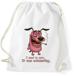 printfashion I used to care. It was exhausting - Régebben aggódtam, kimerítő volt. . . - Sportzsák, Tornazsák - Fehér (17637620)