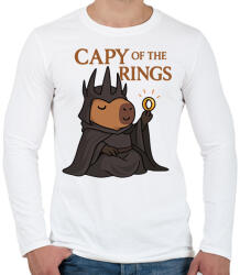 printfashion Capy of the Rings - Férfi hosszú ujjú póló - Fehér (17622232)