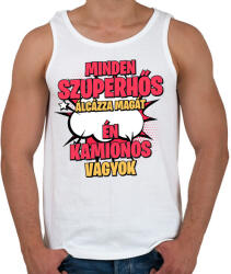 printfashion SZUPERHŐS KAMIONOS - Férfi atléta - Fehér (17612307)