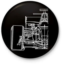 printfashion Forma1 - Kitűző, hűtőmágnes - Fekete (17678502)